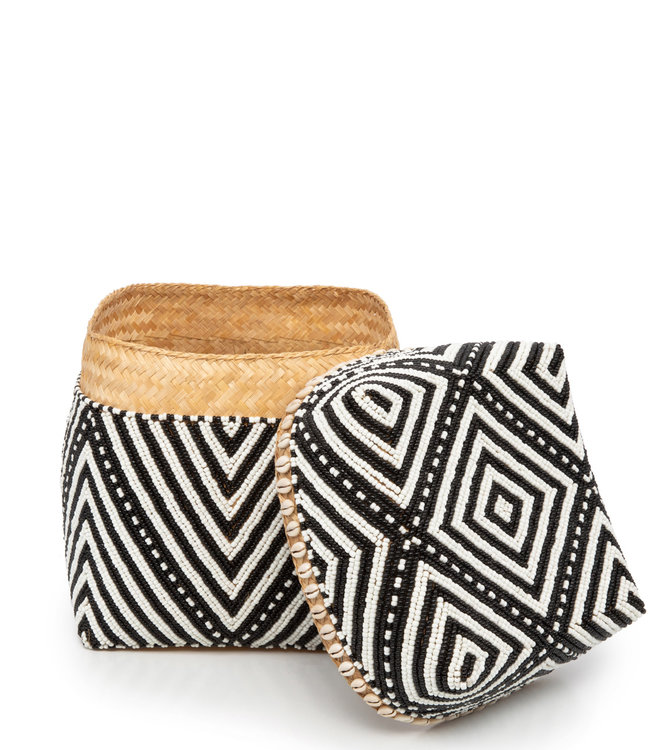 Bazar Bizar Beaded Stripes & Dots Baskets - S