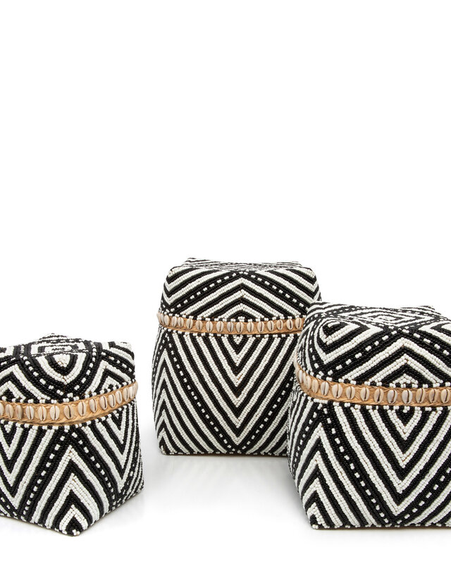 Bazar Bizar Beaded Stripes & Dots Baskets - S