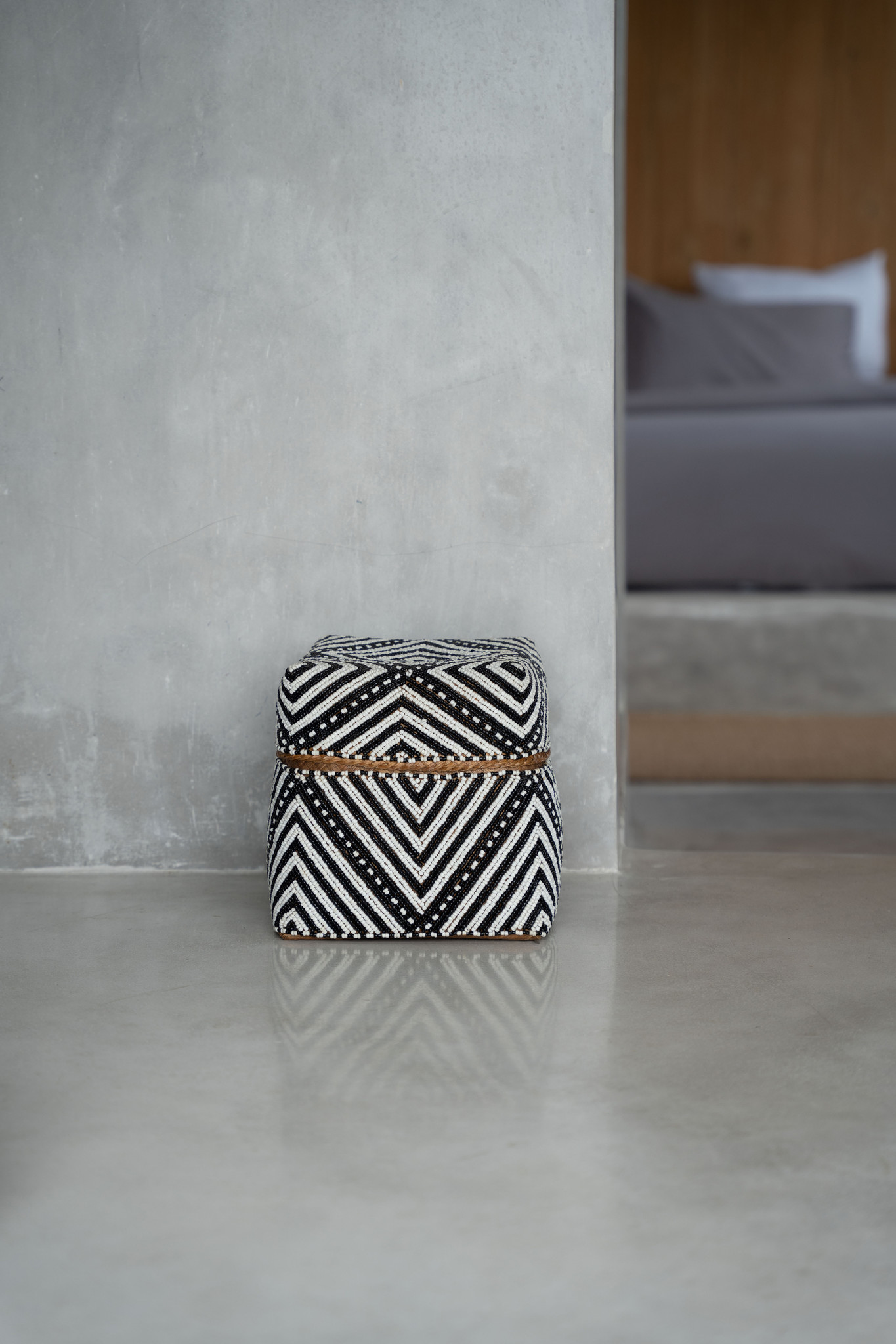 Bazar Bizar Beaded Stripes & Dots Baskets - S