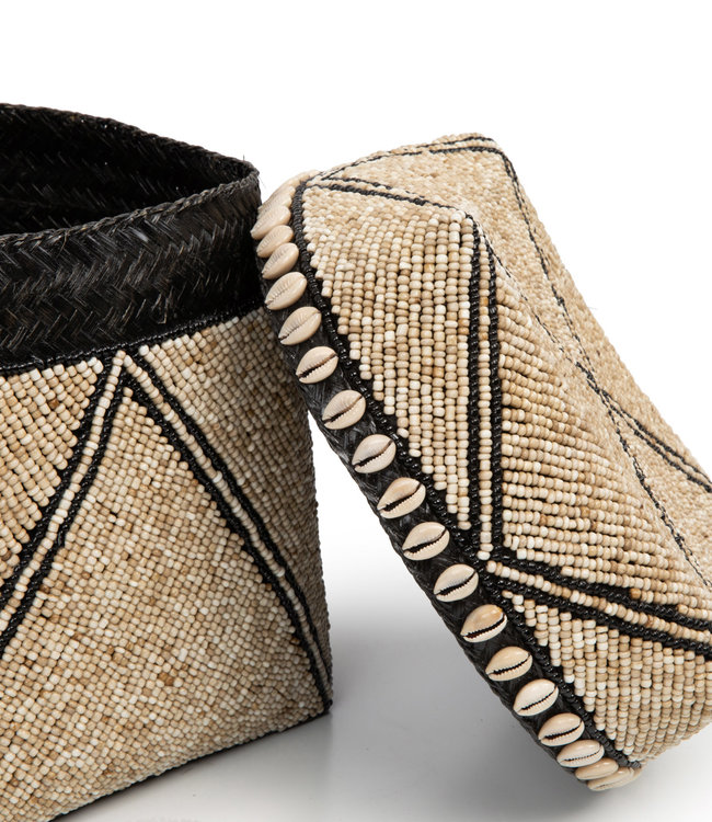 Bazar Bizar Beaded Jagged Baskets - L