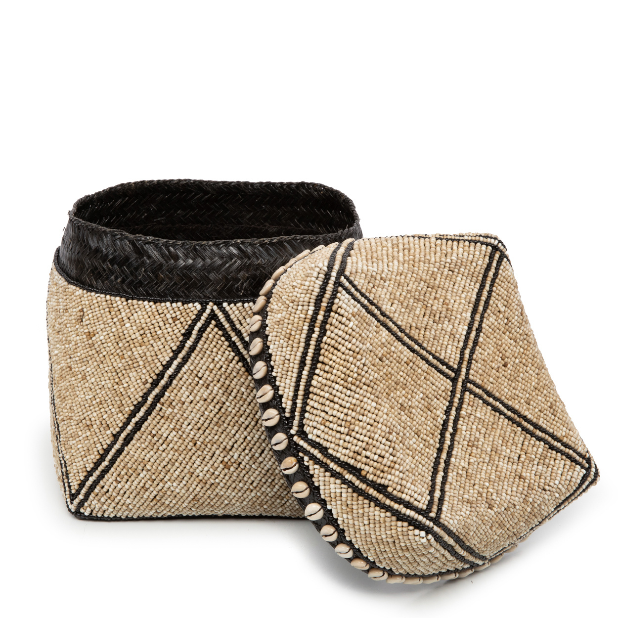 Bazar Bizar Beaded Jagged Baskets - L