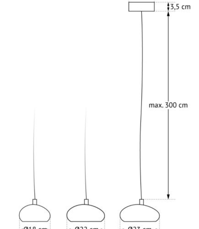 Frezoli Pebble Hanglamp | 8 Kappen | Ecru/Wit