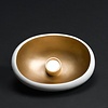 Pebble Hanglamp met Ovale Kap | 23 cm | Ecru/Wit
