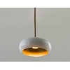 Pebble Hanglamp met Ronde Kap | 22 cm | Ecru/Wit