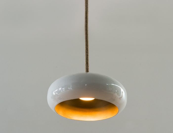 Frezoli Pebble Hanglamp met Ronde Kap | 22 cm | Ecru/Wit