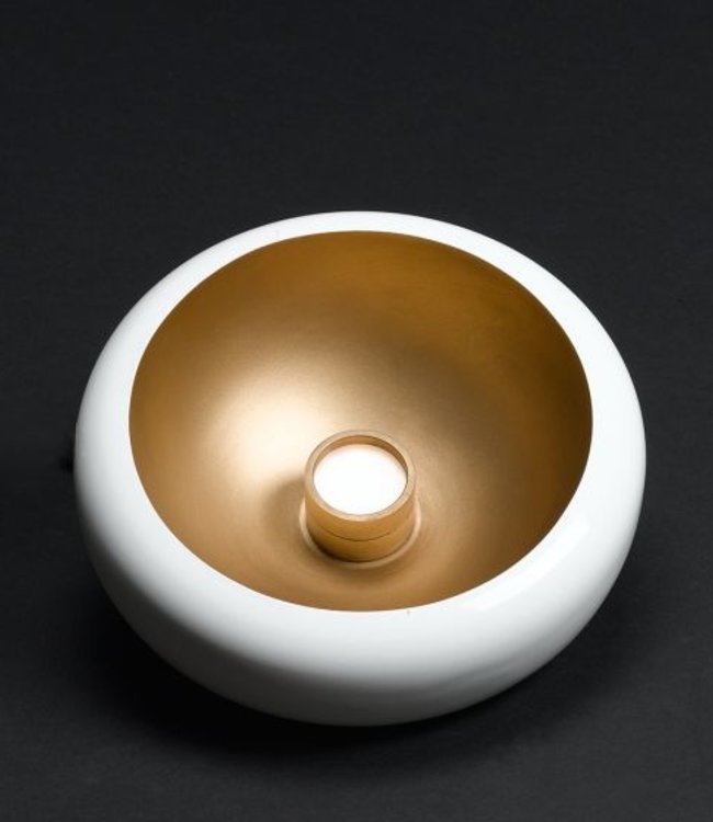 Frezoli Pebble Hanglamp met Ronde Kap | 18 cm | Ecru/Wit