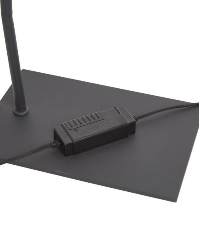 Frezoli Vetroso Vloerlamp | Bol | Smoke Glass | Mat Zwart