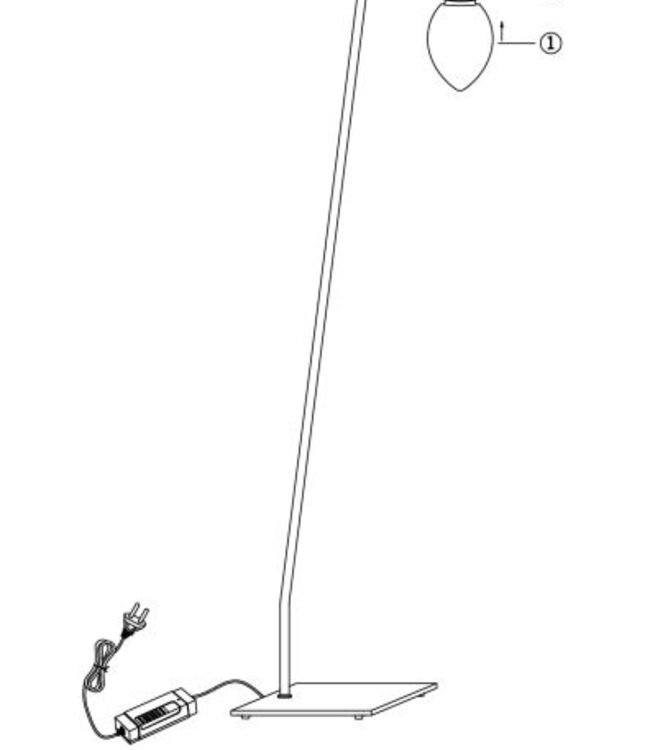 Frezoli Vetroso Vloerlamp | Bol | Smoke Glass | Mat Zwart