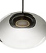 Frezoli Vetroso Hanglamp | Plat | Smoke Glass | Mat Zwart