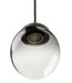 Frezoli Vetroso Hanglamp | Rond | Smoke Glass | Mat Zwart