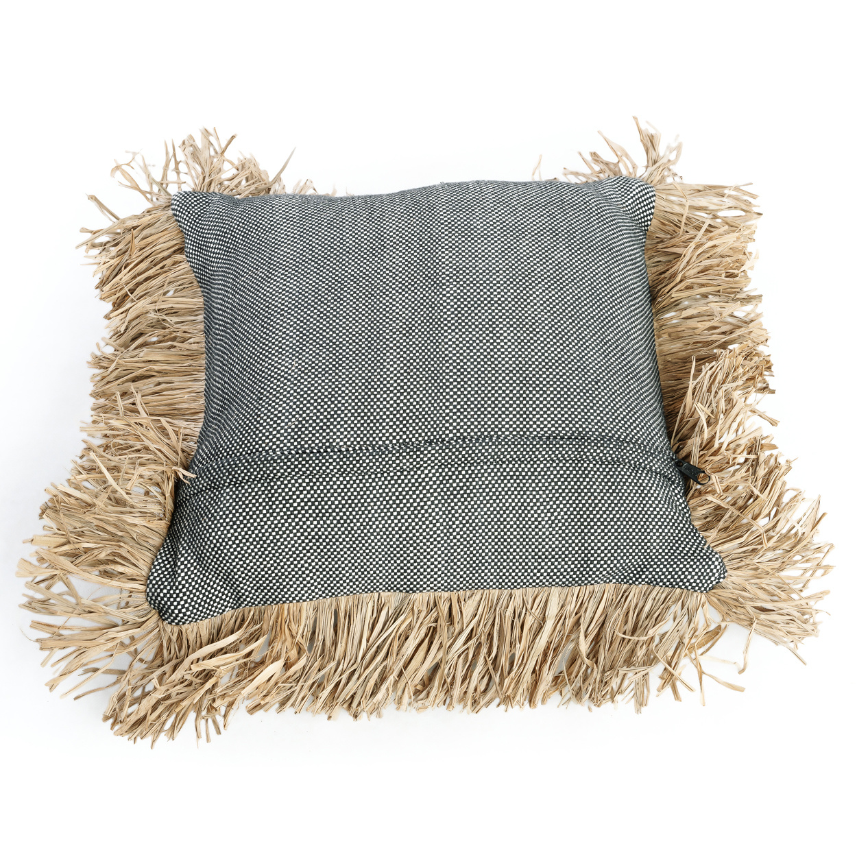 Bazar Bizar Cotton Bonita Kussenhoes - Zwart Naturel - 60x60