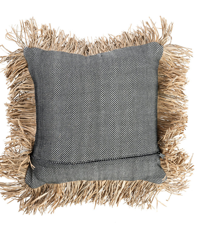 Bazar Bizar Cotton Bonita Kussenhoes - Zwart Naturel - 60x60