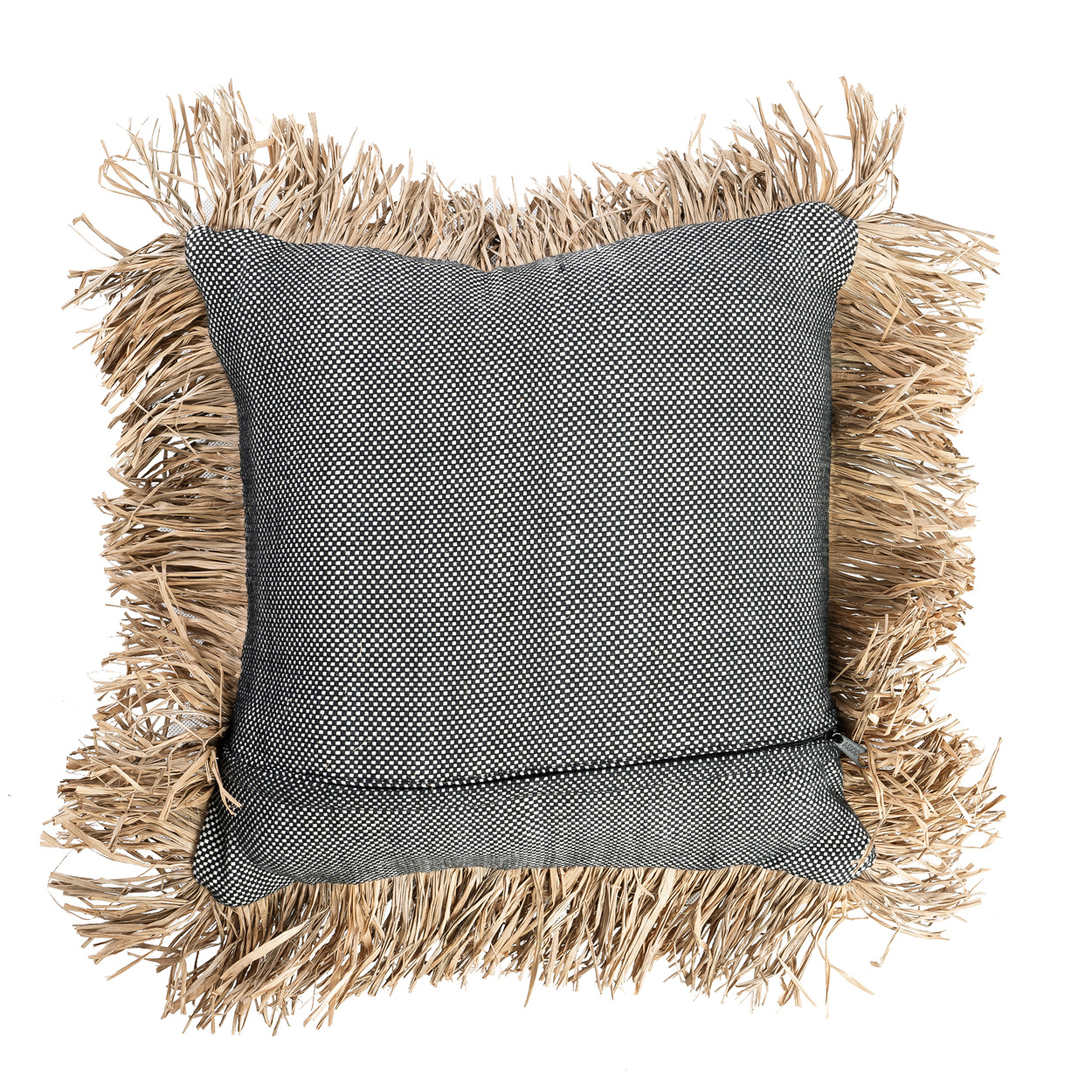 Bazar Bizar Cotton Bonita Kussenhoes - Zwart Naturel - 60x60