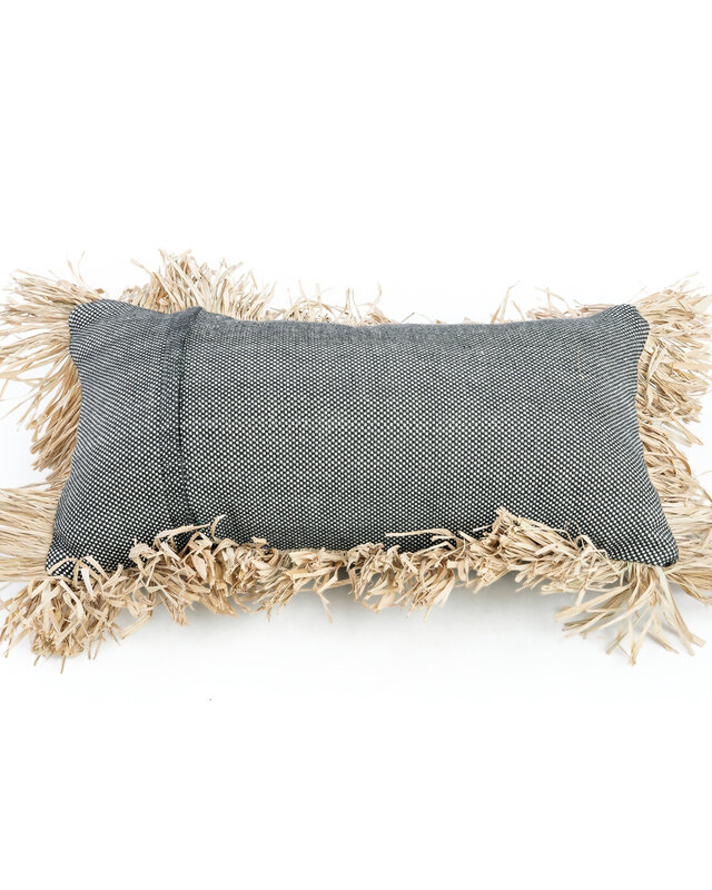Bazar Bizar Cotton Bonita Kussenhoes - Zwart Naturel - 30x50