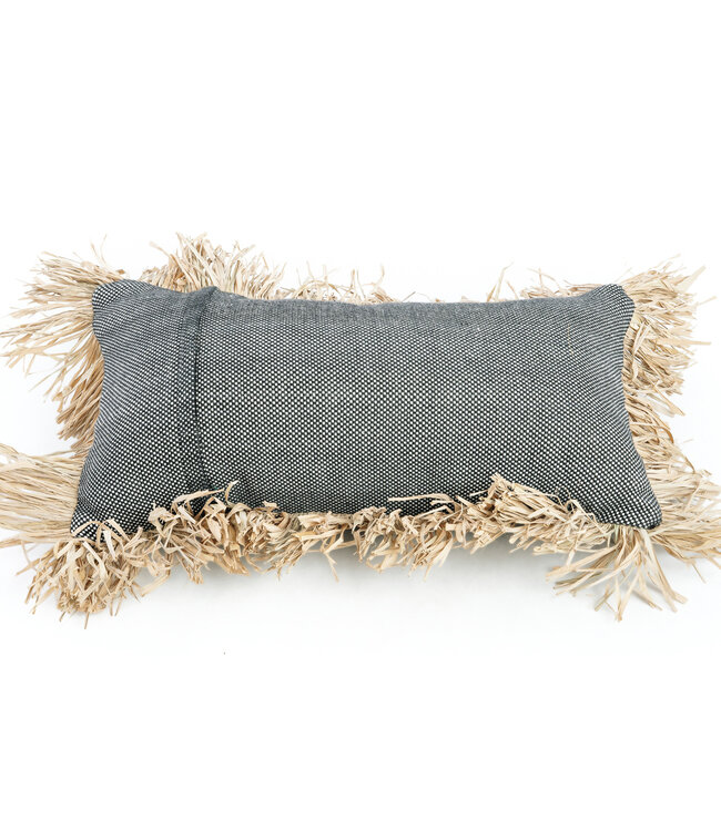 Bazar Bizar Cotton Bonita Kussenhoes - Zwart Naturel - 30x50