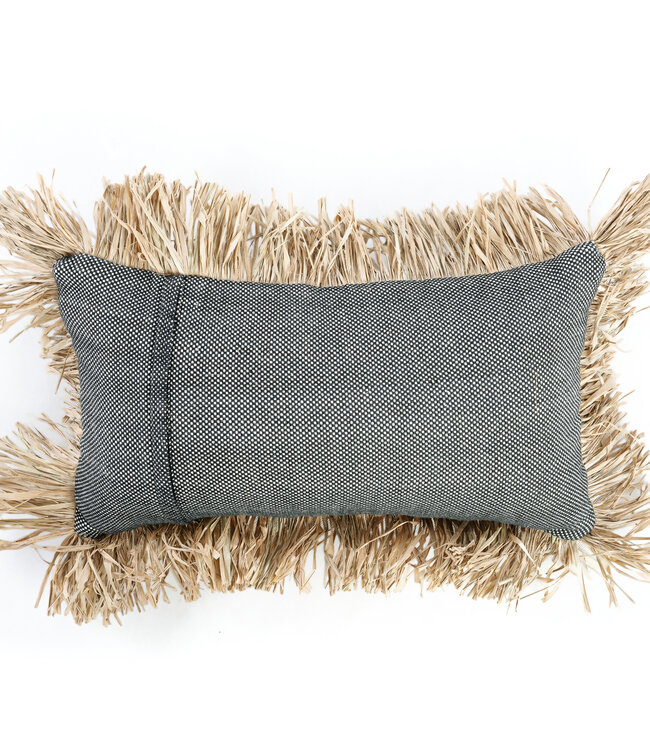 Bazar Bizar Cotton Bonita Kussenhoes - Zwart Naturel - 30x50