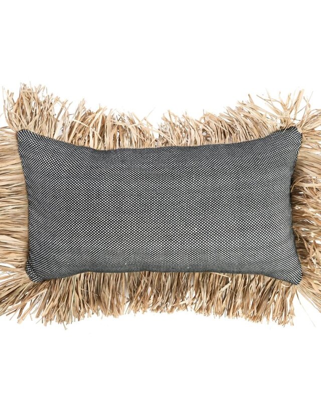 Bazar Bizar Cotton Bonita Kussenhoes - Zwart Naturel - 30x50