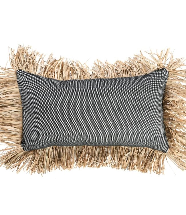 Bazar Bizar Cotton Bonita Kussenhoes - Zwart Naturel - 30x50