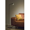Tubino Vloerlamp met Zwart/Bruine Kap | Mat Zwart