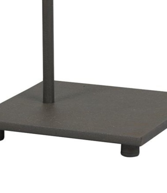 Frezoli Tubino Vloerlamp met Zwart/Bruine Kap | Mat Zwart