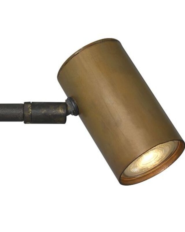 Frezoli Tubino Vloerlamp met Koperen Kap | Mat Zwart