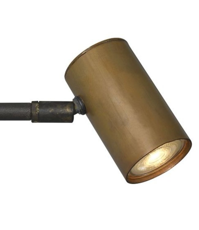 Frezoli Tubino Vloerlamp met Koperen Kap | Mat Zwart