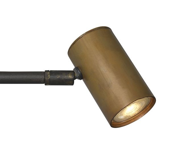 Frezoli Tubino Vloerlamp met Koperen Kap | Mat Zwart
