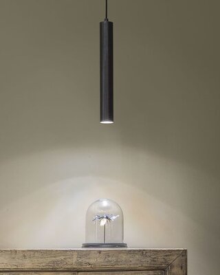 Frezoli Tubino Buis Lamp met Zwart/Bruine Finish