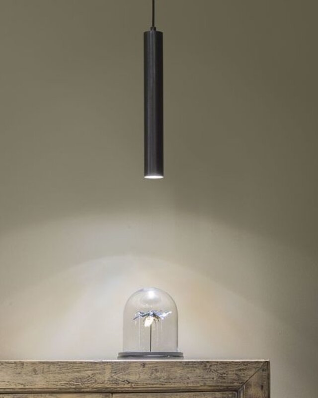 Frezoli Tubino Buis Lamp met Zwart/Bruine Finish