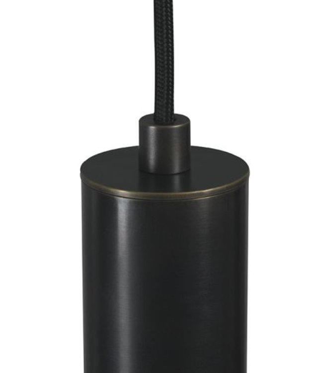 Frezoli Tubino Hanglamp met 5 Buizen | Zwart/Bruine Finish