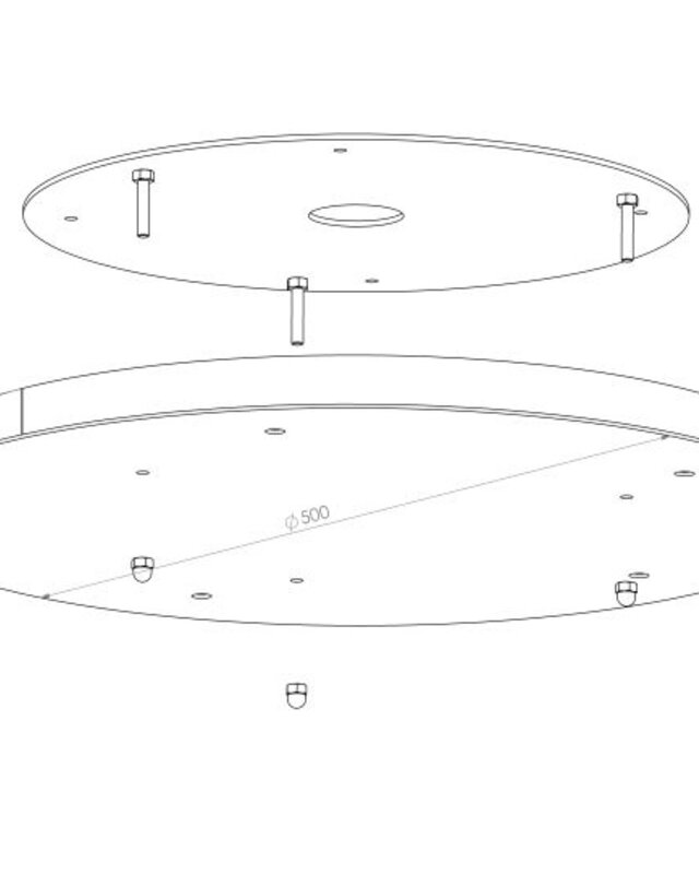 Frezoli Tubino Hanglamp met 5 Buizen | Zwart/Bruine Finish