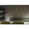 Tubino Hanglamp met 5 koperen buizen | Mat Zwart
