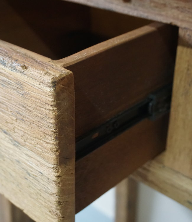 Rene Houtman Wandtafel Muurtafel Naturel 2 lades H90 cm