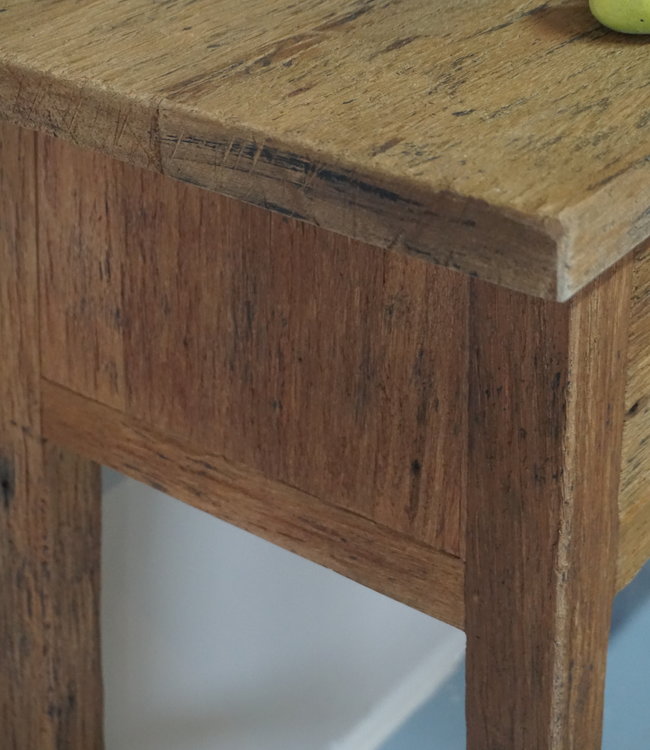 Rene Houtman Wandtafel Muurtafel Naturel 2 lades H90 cm