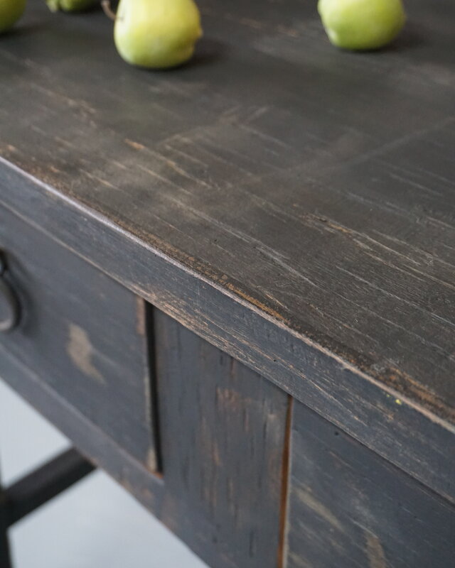 Rene Houtman Wandtafel Muurtafel Zwart 2 lades H90 cm