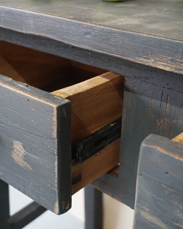 Rene Houtman Wandtafel Muurtafel Zwart 2 lades H90 cm