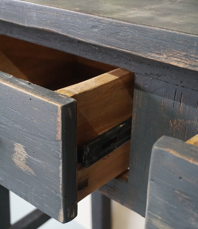 Rene Houtman Wandtafel Muurtafel Zwart 2 lades H90 cm