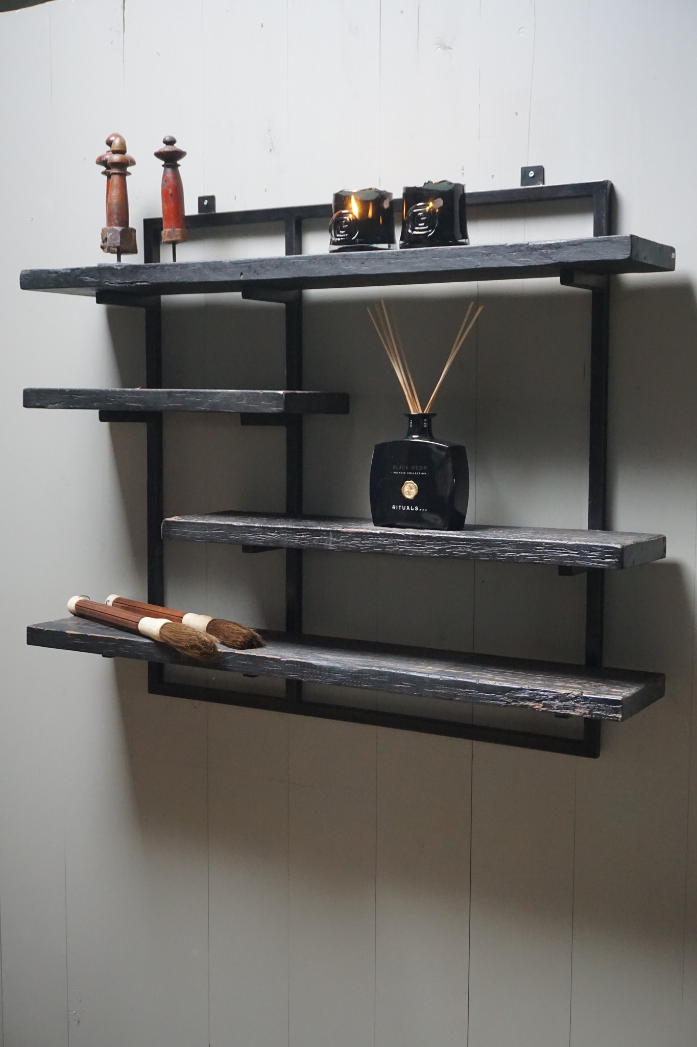 Rene Houtman Wandrek Legplanken Metaal Zwart B100xH80 cm