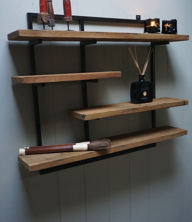 Rene Houtman Wandrek Legplanken Metaal  Naturel B100xH80 cm