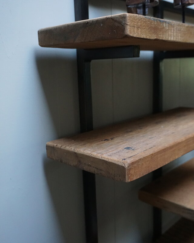 Rene Houtman Wandrek Legplanken Metaal Naturel B100xH80 cm