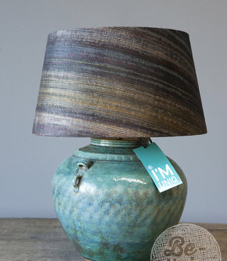 Be-Uniq Vaaslamp Porselein 007 | Incl. Velvet Rainbow Kap | H53 x B40 cm