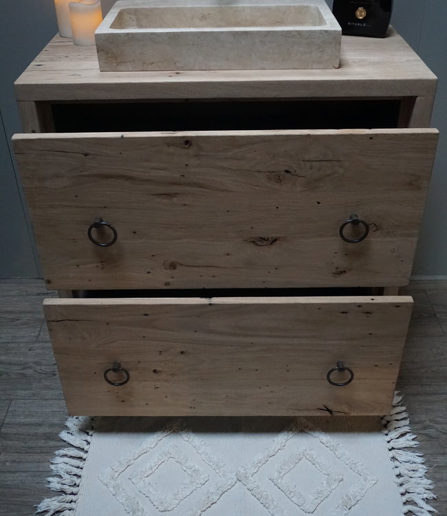 Rene Houtman Willie Badkamermeubel Oud Geschaafd Eikenhout