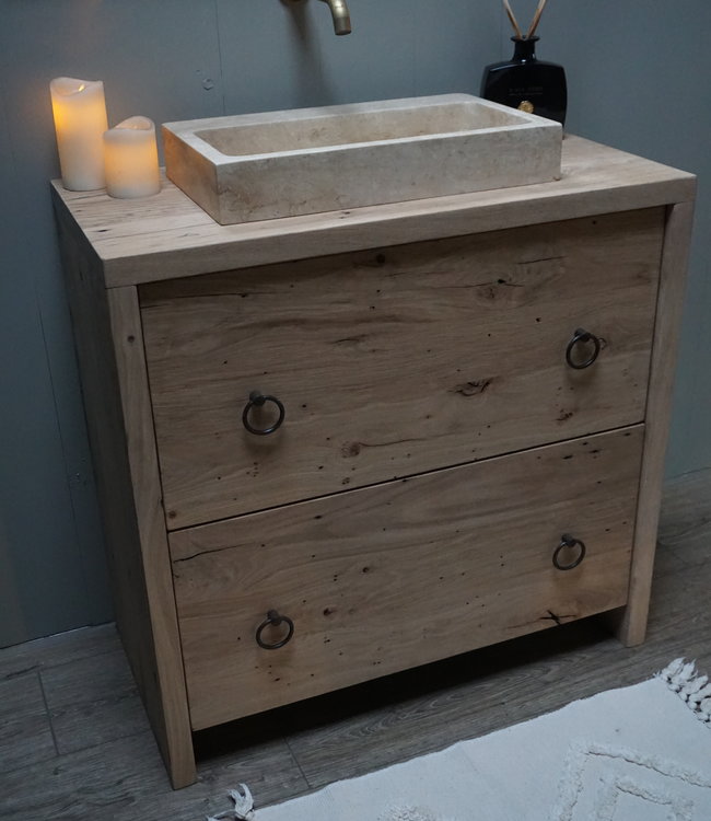 Rene Houtman Willie Badkamermeubel Oud Geschaafd Eikenhout