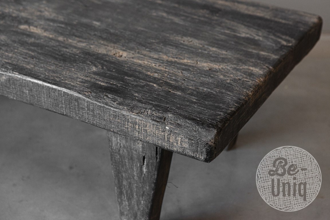 Be-Uniq Massieve Salontafel | Rustic Black | H35 x B120 x D55 cm
