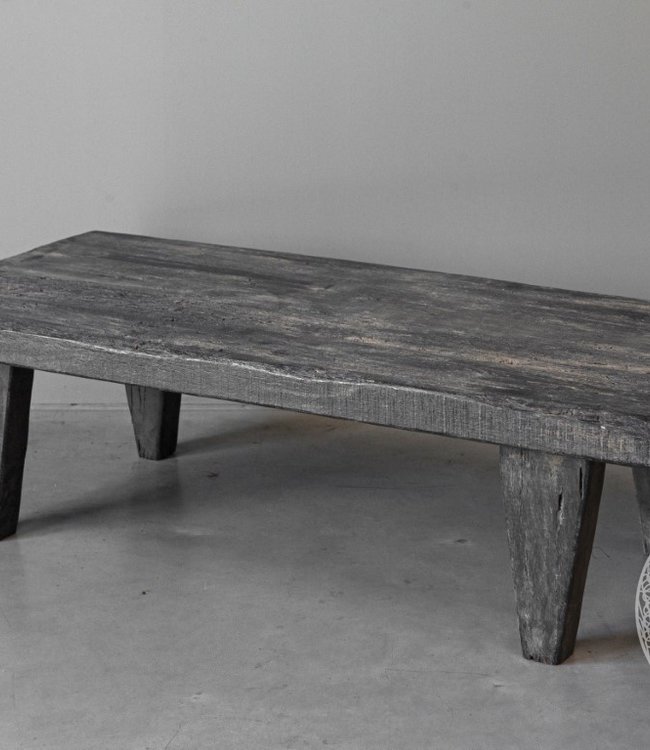 Be-Uniq Massieve Salontafel | Rustic Black | H35 x B120 x D55 cm