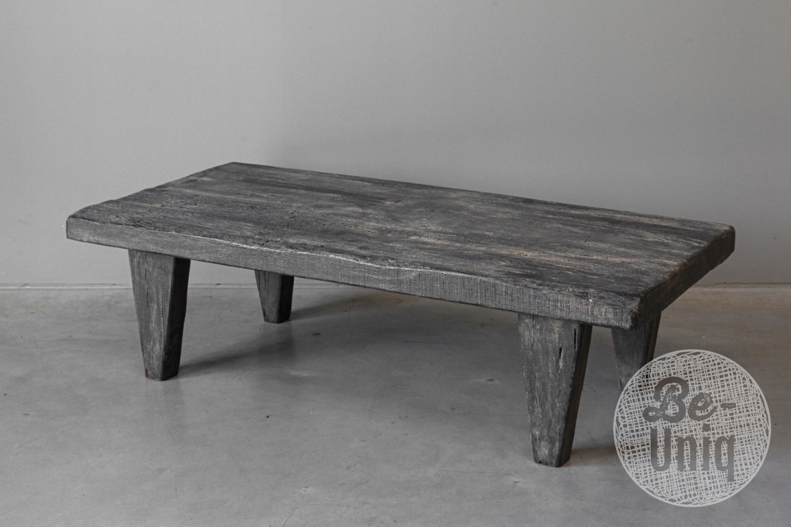 Be-Uniq Massieve Salontafel | Rustic Black | H35 x B120 x D55 cm