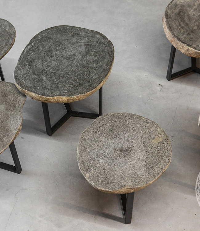 Be-Uniq Set/2 Bijzettafels | Riverstone | H46 x B45 cm