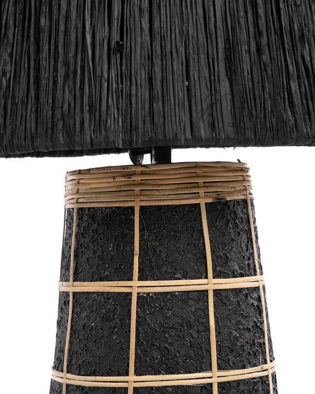 Bazar Bizar The Naxos Tafel Lamp - Black Natural | H56 cm