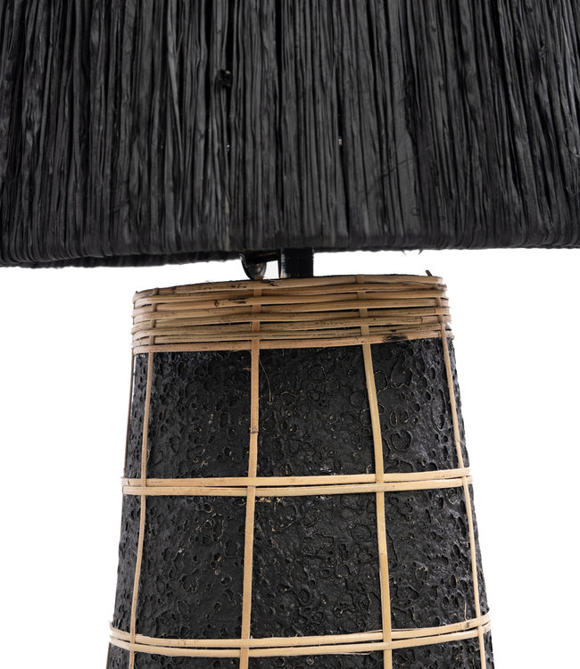 Bazar Bizar The Naxos Tafel Lamp - Black Natural | H56 cm