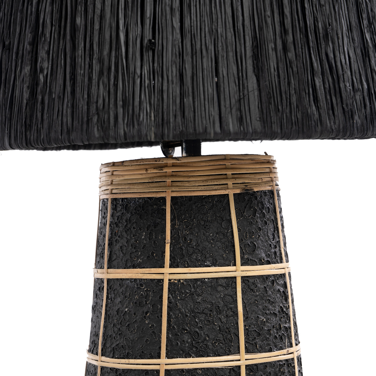 Bazar Bizar The Naxos Tafel Lamp - Black Natural | H56 cm